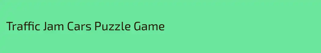 Traffic Jam Cars Puzzle Game